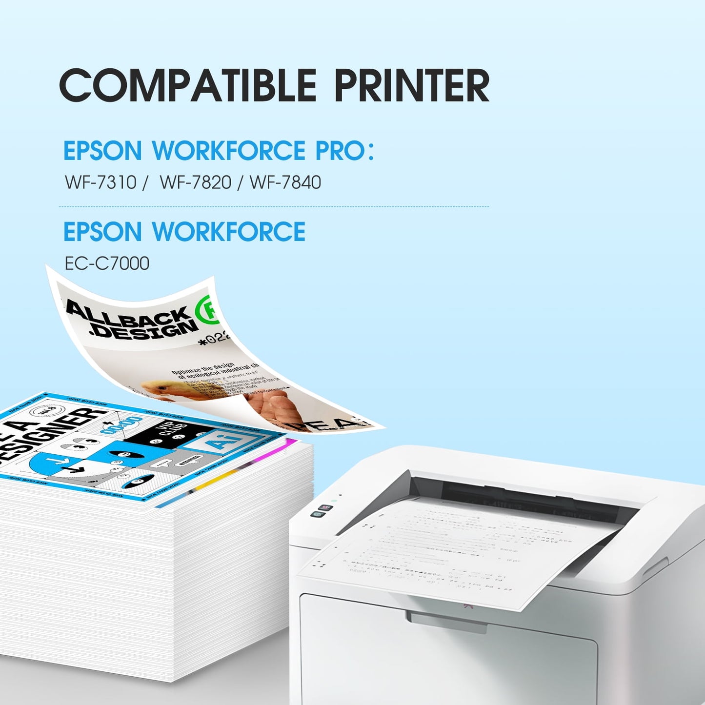 812XL Ink Cartridges Compatible for Epson 812 XL T812XL High Capacity to Use with Epson Workforce Pro WF-7820 WF-7840 WF-7310 EC-C7000 Printer (BCMY, 4 Pack)