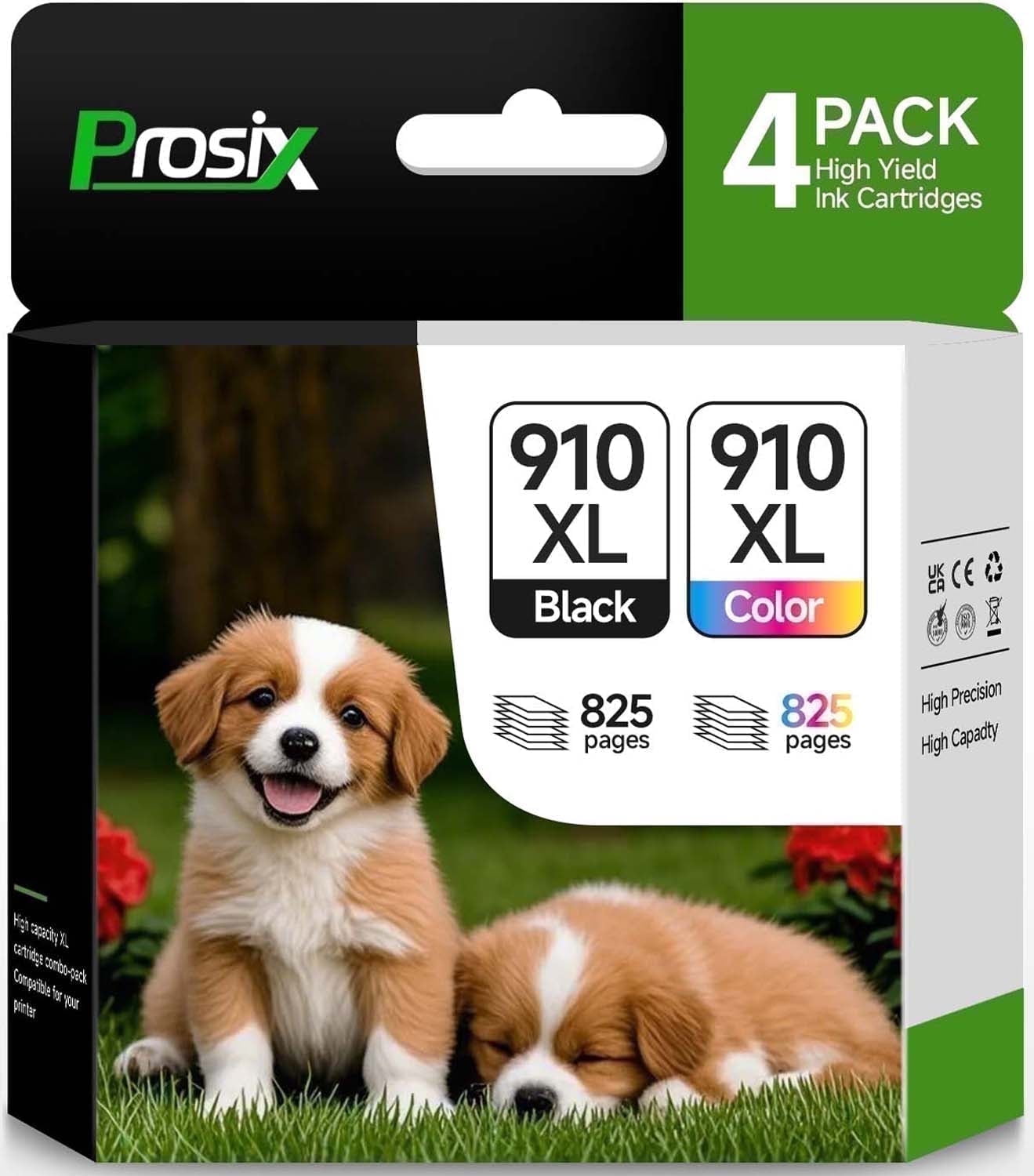 910XL Ink Cartridges Compatible for hp printers 910XL Ink Cartridges Combo Pack for HP OfficeJet Pro 8025 8025e and HP OfficeJet 8010 8010e (1 Black, 1 Cyan, 1 Magenta, 1 Yellow, 4 Pack)